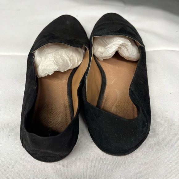 Black pointy toe suede Halogen flats - Picture 4 of 6